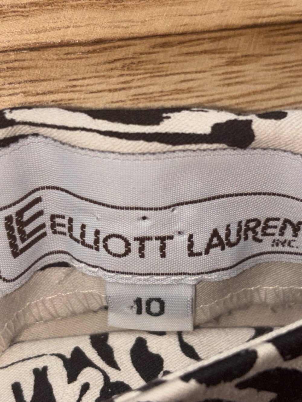 Elliott Lauren Cream Black French Lady Rose Ink Print Ruffle Skirt 10 - Picture 3 of 5